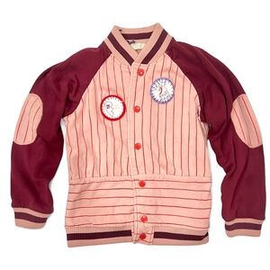 Stella McCartney Kids Baseball Striped Pink Skate Babe Jacket